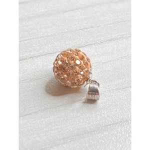 Crystal Ball Pendant Charms - Rose Gold